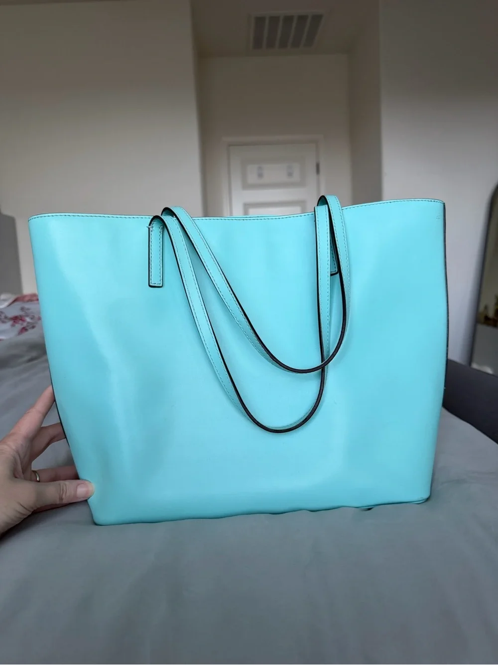 Kate Spade Teal Tote Bag - Classic Leather Shoulder Tote